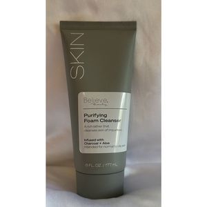 Believe Beauty Purifying Foam Cleanser Charcoal and Aloe Face Wash 6 Oz
